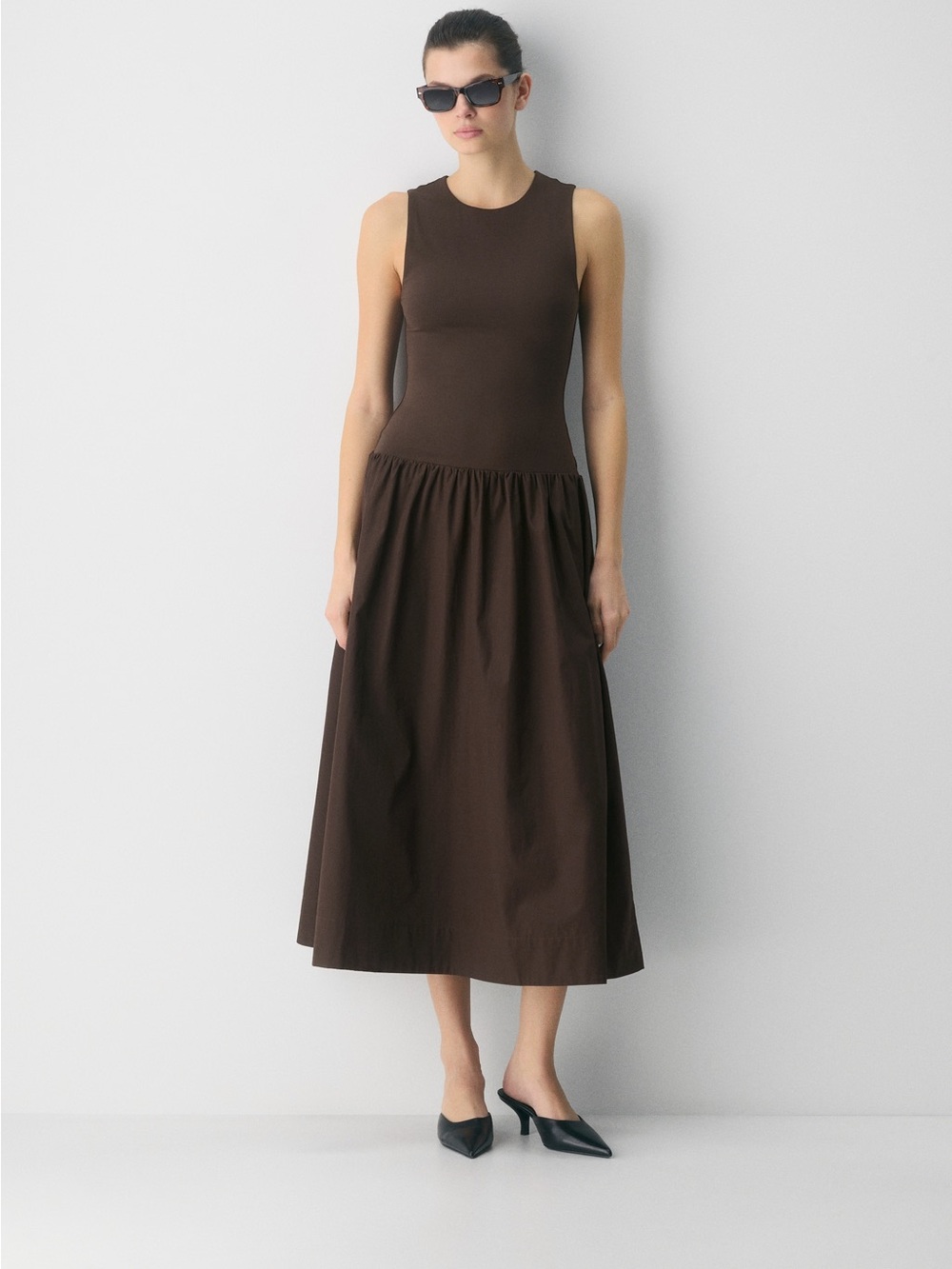 Aritzia Brown Worldly Dress